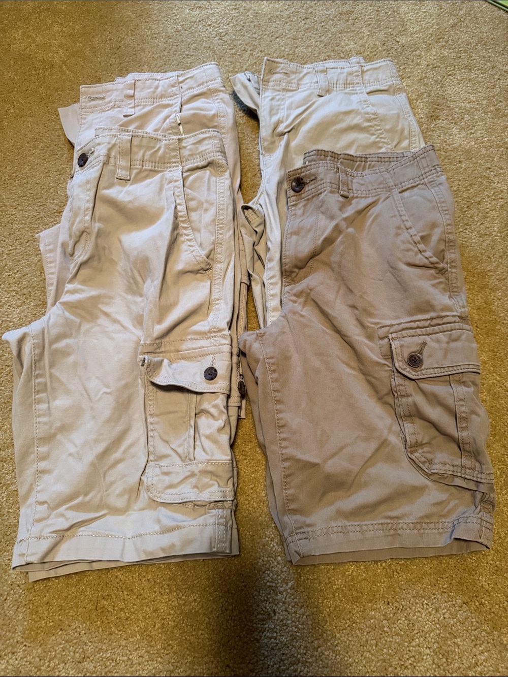 Boys Khaki Cargo Shorts Lot (qty 4)